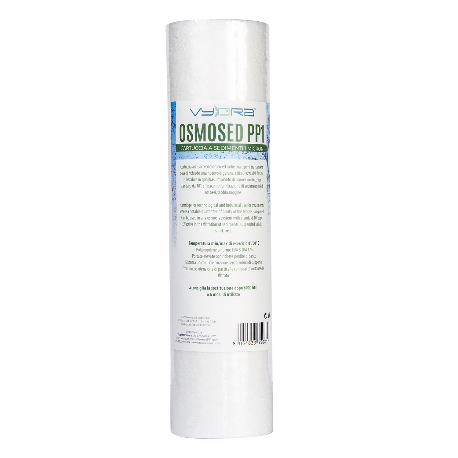 OSMOSED PP1  CARTUCCIA A SEDIMENTI 1 MICRON