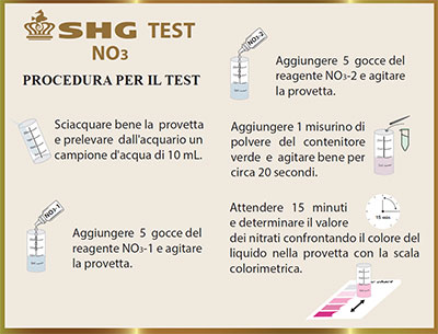 TEST NO3 NITRATI ACQUA MARINA SHG