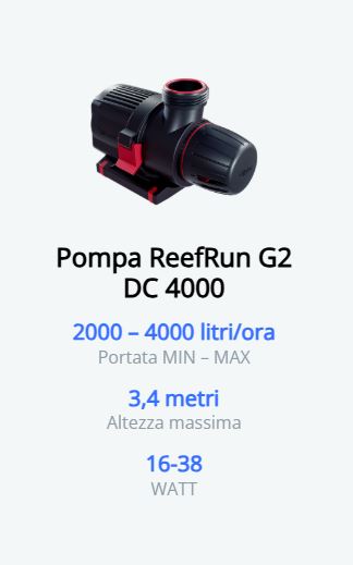 RED SEA POMPA REEFRUN 4000 DC senza controller RED SEA